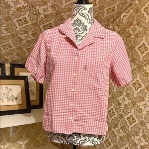 Levi's Pink and White Gingham Shirt